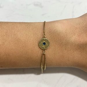 Alex & Ani Evil Eye Crystal Pull Chain Bracelet